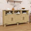 Buffet élégant à 4 portes avec prise de courant intégrée, tablettes réglables et grand espace de rangement-412675837