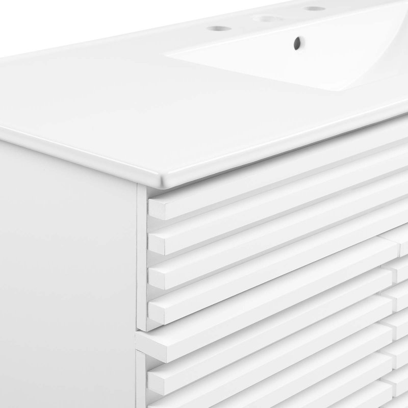Render 48" Single Sink Bathroom Vanity, White