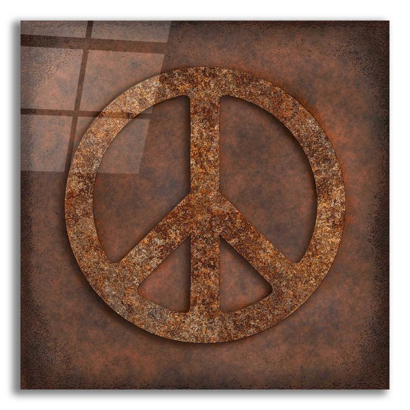 " Rusted Peace " by Andrea Haase, 12" H x 12" W x 0.13" D