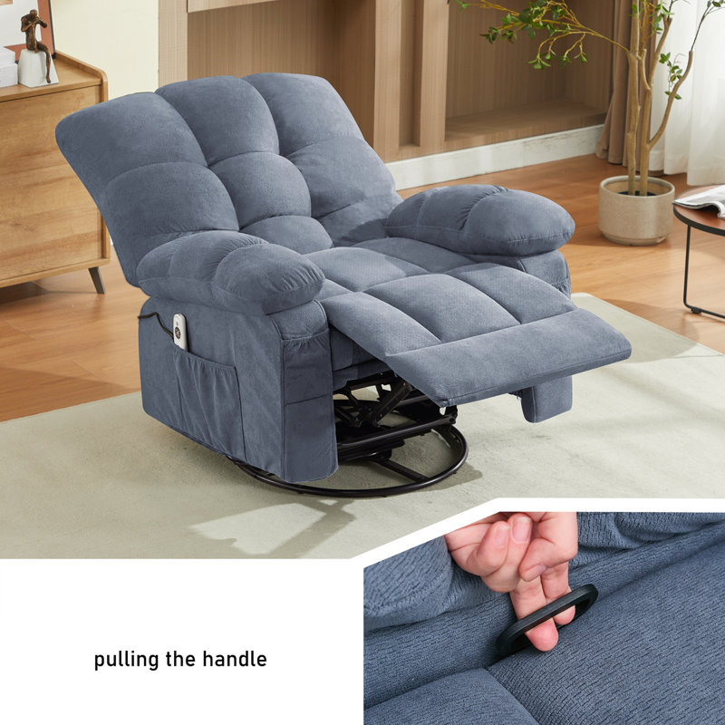 Fauteuil pivotant Chifley avec massage et chauffage lombaire, poche latérale et port de charge USB