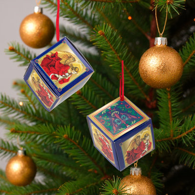 Mini boîte-cadeau de Noël Ange trompette - 2 po - ensemble de 24