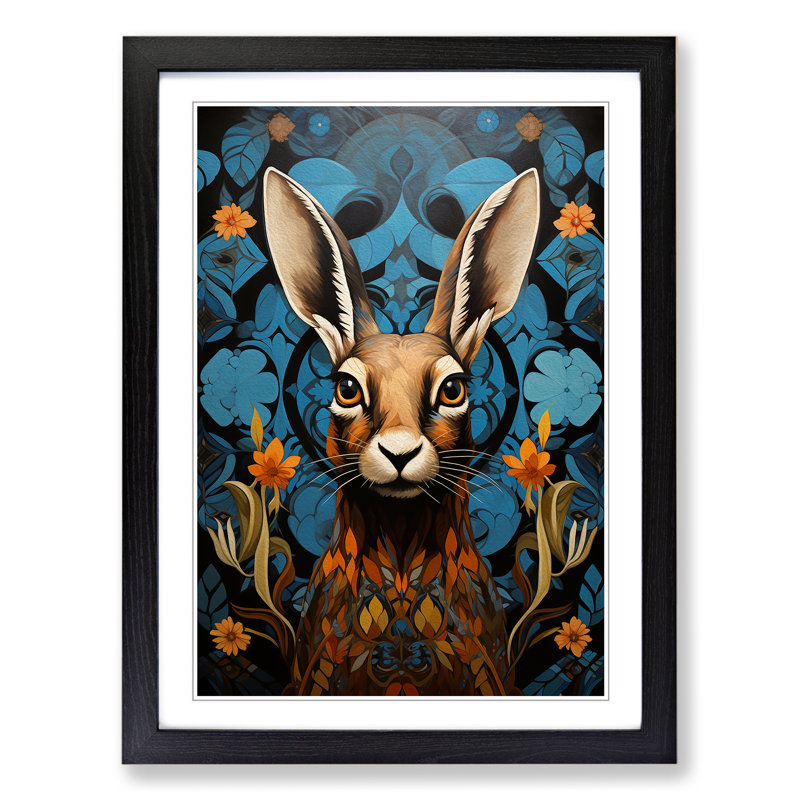Hare Art Deco No.2 - Framed Print