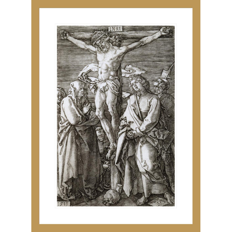 Crucifixion par Albrecht Dürer, impression giclée sur cadre, H 29,5 po x l 21,48 po