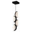 Mini-luminaire suspendu moderne noir intégré à DEL de 8 po avec verre texturé fabriqué à la main pour îlot de cuisine-634813214