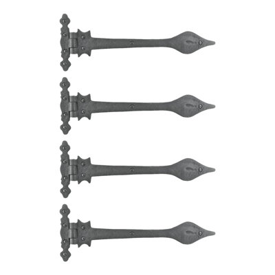 Wrought Iron Spear Tip Rustproof Strap Hinge