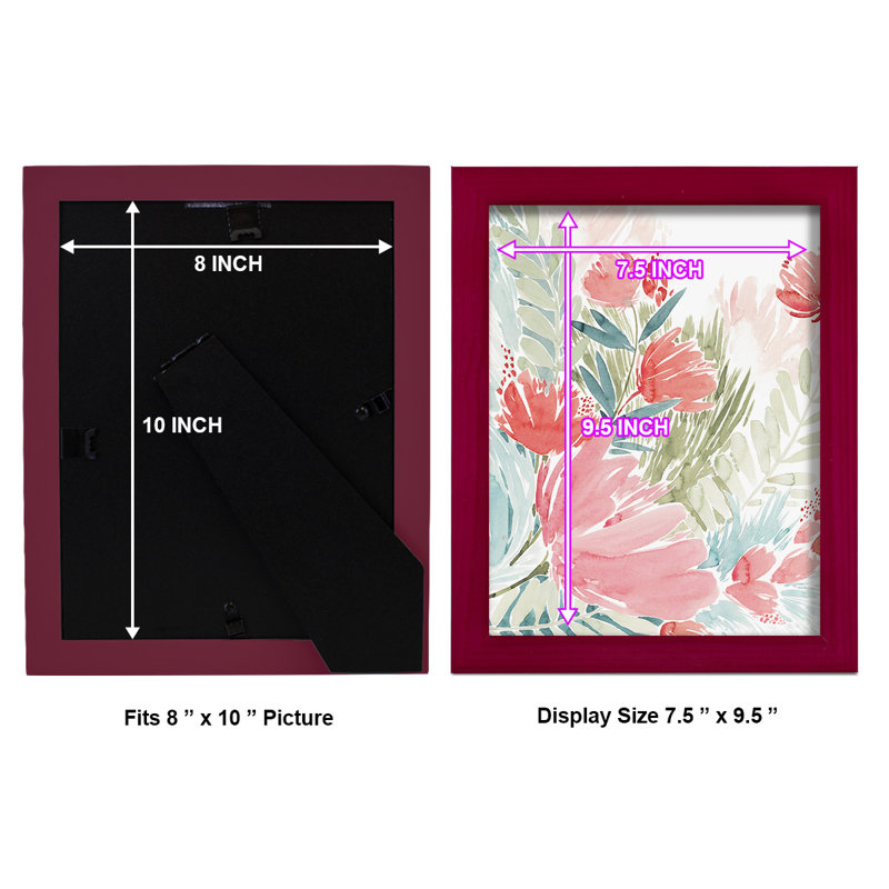 Edwardsburg Wilder Bouquet I, encadré sur papier, H 11 po x l 9 po x P 1 po, Rouge cerise