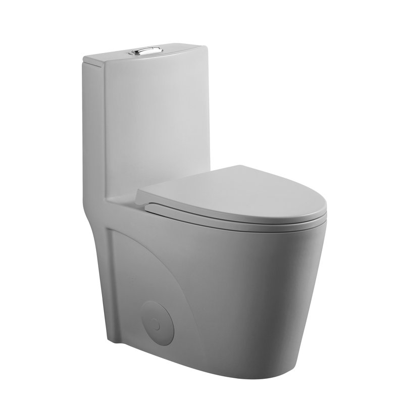One Toilet With Dual Flush 001. 1.1/1.6 , Soft Close Seat. Water, Elongated Bowl. Height, Grey Ceramic Bathroom Regularization 001 Toilet. Flush, Height. For Systematization