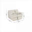 Fauteuil d'appoint pivotant de luxe à siège unique et fauteuil de détente classique en velours côtelé blanc-1046393391