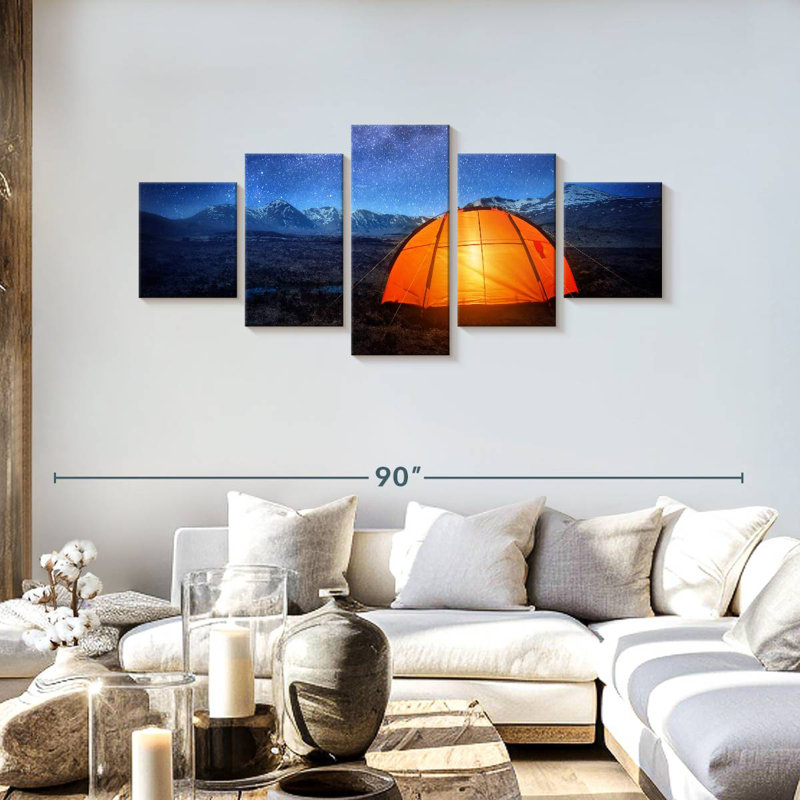 Camping, 30" H x 68" W