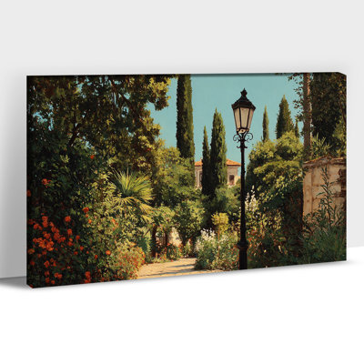 Grande toile murale, campagne printanière, chalet de montagne avec fleurs sauvages et verdure, ferme rustique, impressions sur toile, affiche prête à être suspendue, œuvre d'art murale, salon, chambre à coucher, 24 po x 36 po