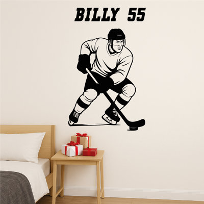 Adhésif décoratif sur mesure pour hockey - autocollant en vinyle facile à personnaliser
