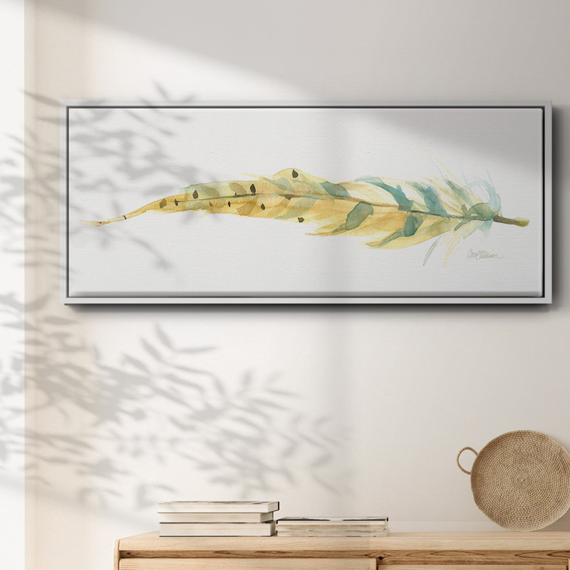 Tail Feather III- Framed Canvas, 24" H x 60" W