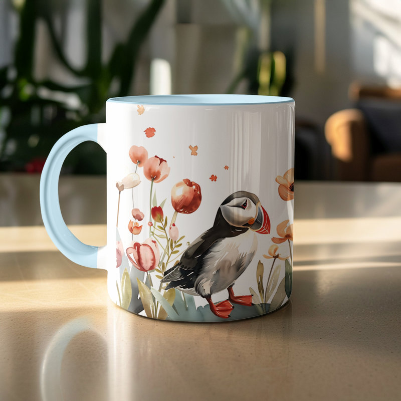 Ceramic Coffee Mug, Light Blue