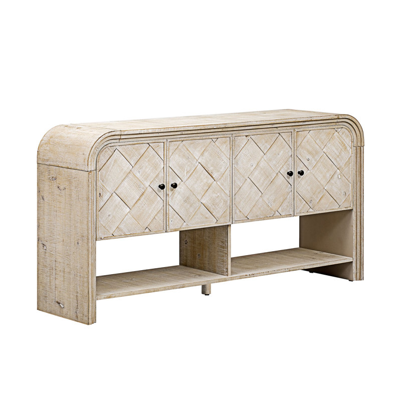 Console avec canapé et rangement, Beige/brun