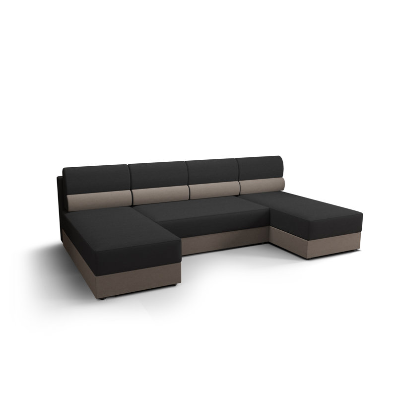 Sinh 5 Seater Corner Sofa , Black/Beige - Rainbow27/Rainbow83