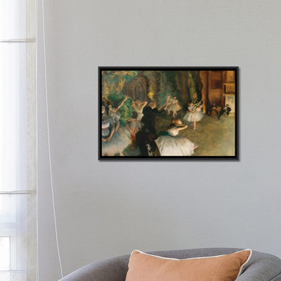 " The Rehearsal Of The Ballet Onstage " by Edgar Degas