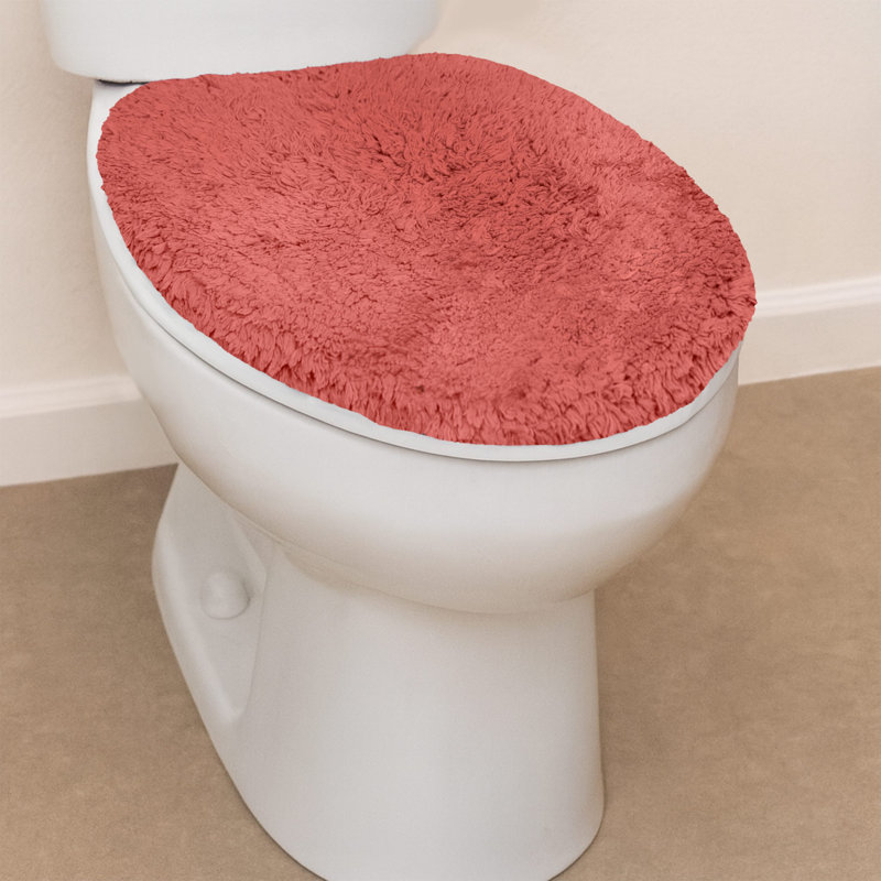 Anyla Waterford Toilet Seat Lid Cover 18"x18", Coral