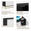 Contemporain noir et blanc, table basse, deux tiroirs, télécommandes de salon, meuble télé noir et quatre portes au design esthétique Tone, rangement spacieux, articles multimédias, structure portante