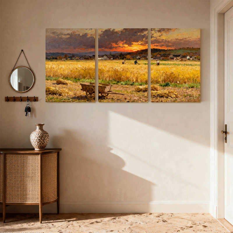 Scénario et paysages urbains Golden Field, H 18 po x l 36 po