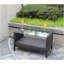 Table basse pour l'extérieur avec mobilier en verre trempé transparent