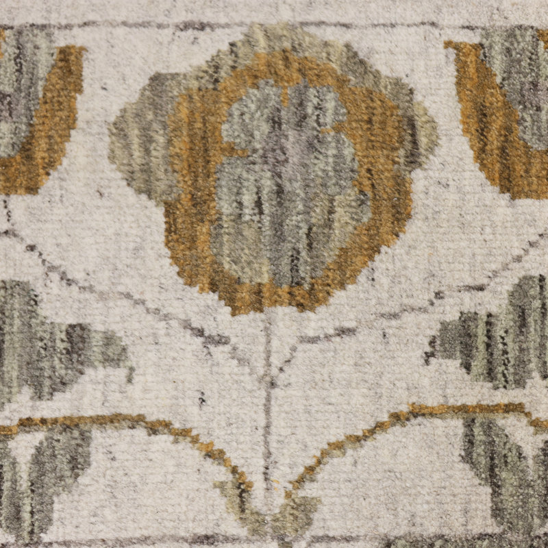 Tapis 100% laine classique noué à la main Oushak, Rectangle 9 pi x 12 pi