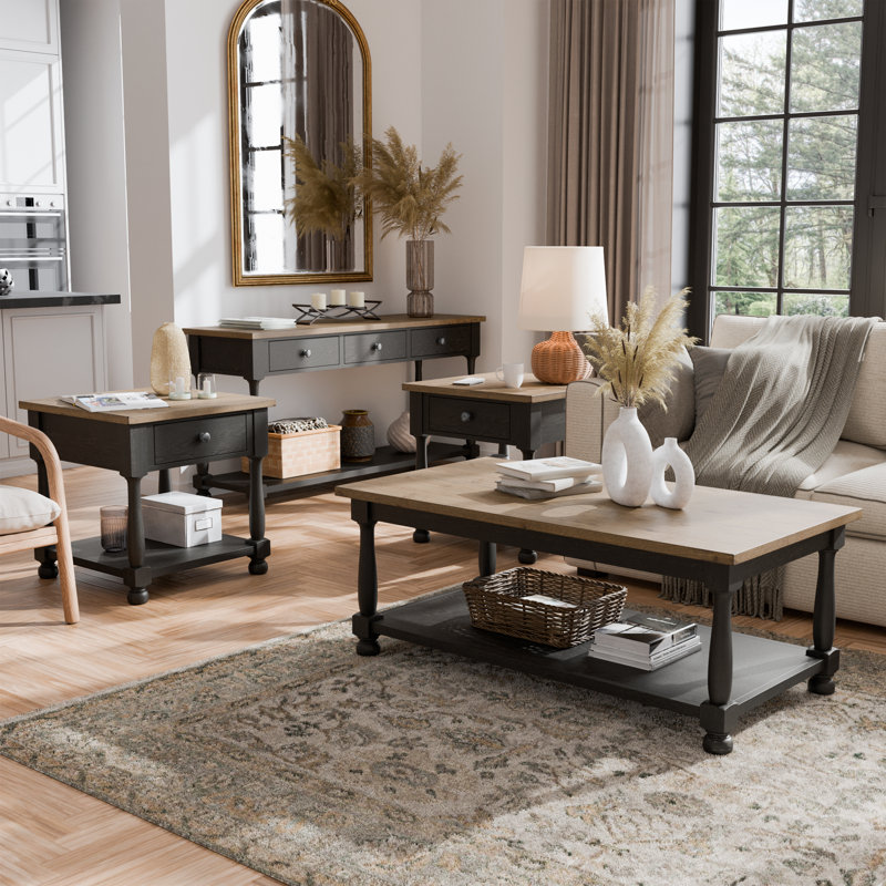 Ensemble de tables basses Acadian, 4 pièces: table basse, console, 2 tables de bout, 24''