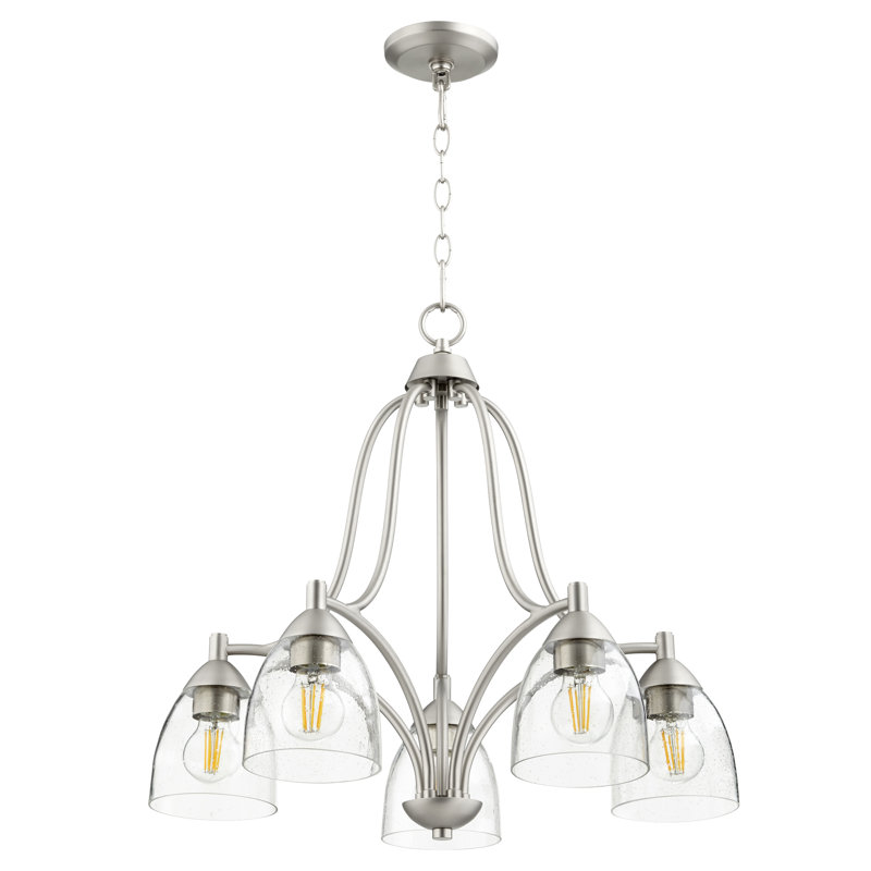 Brophy 5 - Light Dimmable Classic / Traditional Chandelier, Satin Nickel