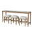 Frosted Glass Console Table With 3 Stools