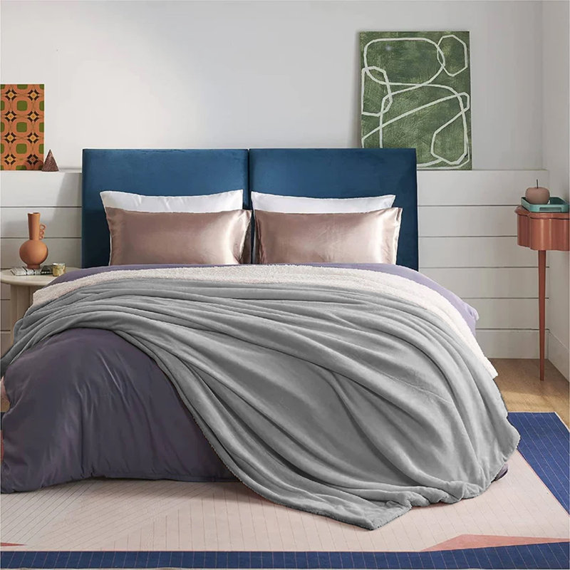 Heated Throw Blanket, Light Grey, W18 x L38cm