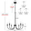 Lustre de style campagnard 6 lumières, luminaire suspendu industriel noir rustique-168687162-168815134