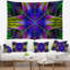 Tapisserie abstraite en forme de étoile en verre coloré bleu-28495811