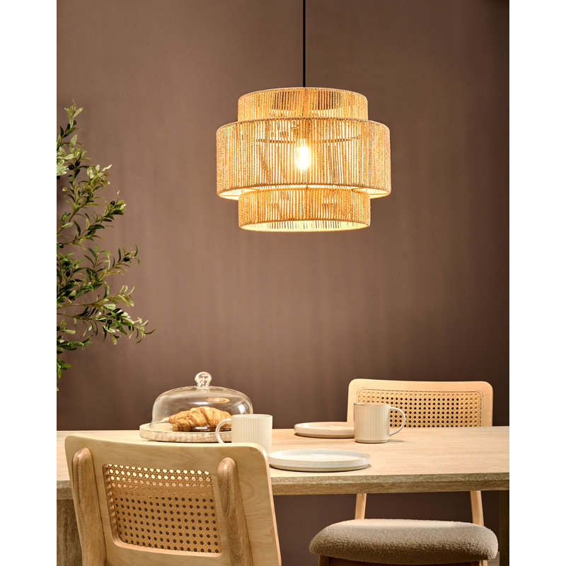 1 - Light Natural Drum Pendant