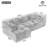 101.2"  Sectional Sofa Full-Compressed Sofa Modular Sofa Couch Free-Combined Sofa With Deep Seating  And Two Side Pockets For Living Room-1157321829