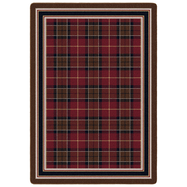 Design Center Magee Garnet Plaid Area Rug