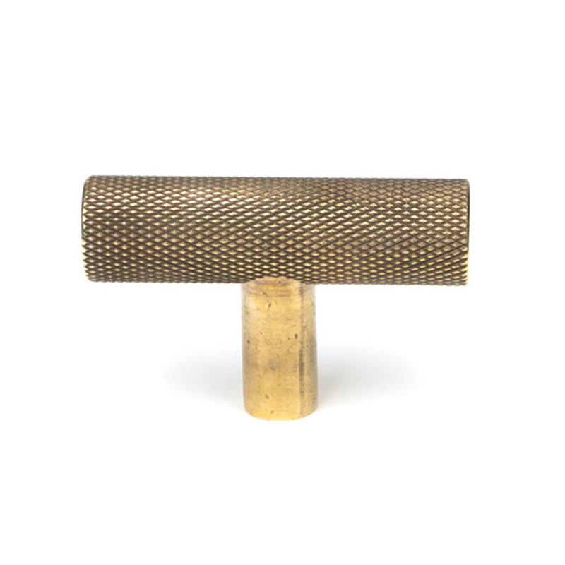 Bar Handle, Aged Brass