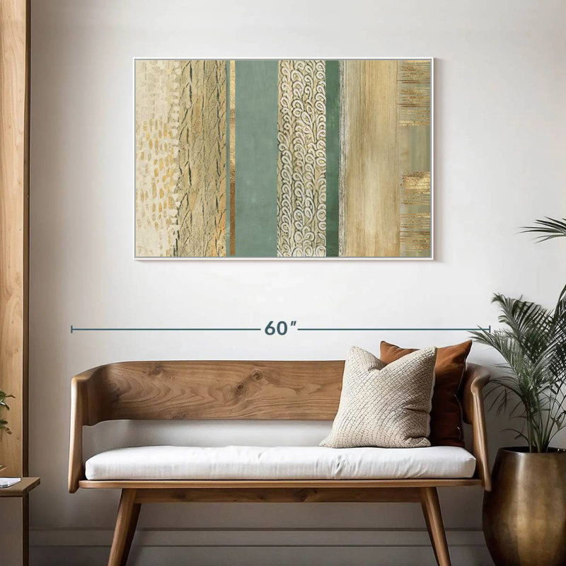 Placidité, Cadre flottant blanc, 43 po x 29 po