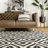 Decca Geometric Handmade Tufted Wool Black/Cream Area Rug-847613592