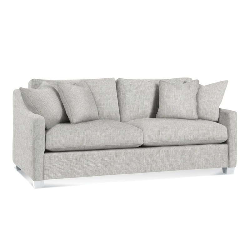 Oliver Sofa, Frost White , Brown Geometric, 0456-33