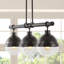 Luminaire suspendu pour îlot de cuisine 3 lumières Aleeccia