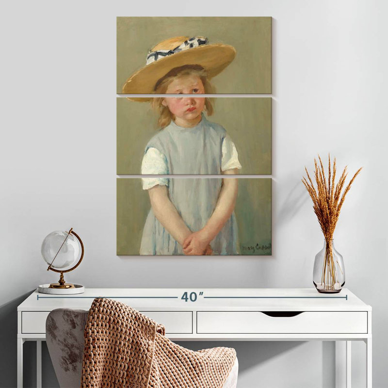 Leisha Child In A Straw Hat 1886, 32" H x 20" W