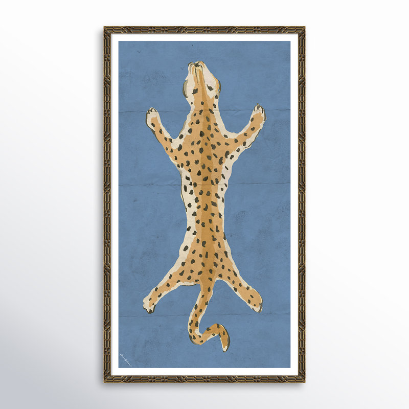 Leopard In Blue Print by Dana Gibson