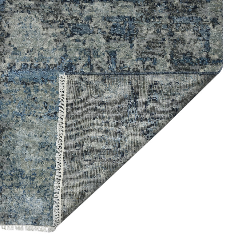 Mystique Abstract Area Rug in Blue, Rectangle 12' x 15'