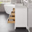 Ensemble de meuble-lavabo simple 60 po avec plateau en quartz Carrara et lavabo sous-comptoir en porcelaine Elite Stamford-112460353