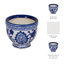Ceramic Chinoiserie Candle - 4" 6Oz, Blue/White