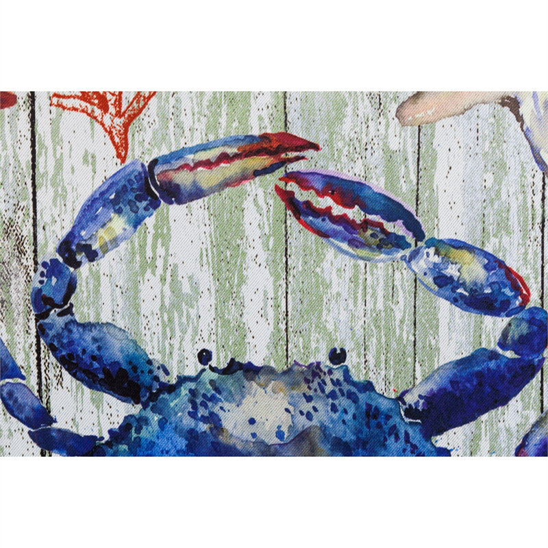 Drapeau de jardin en suède crabe welcome