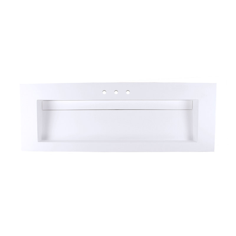 Kubista 60'' L Bathroom Sink, Matte White, 8" Centers