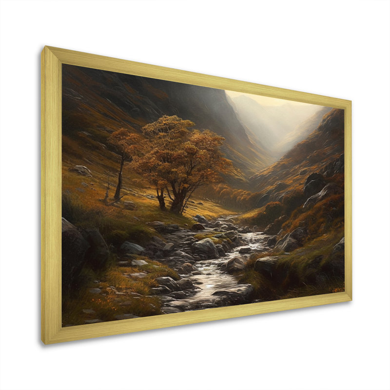 Tranquil Fields sur impression sur toile, H 34 po x l 44 po x P 1,5 po, Cadre doré à une seule photo