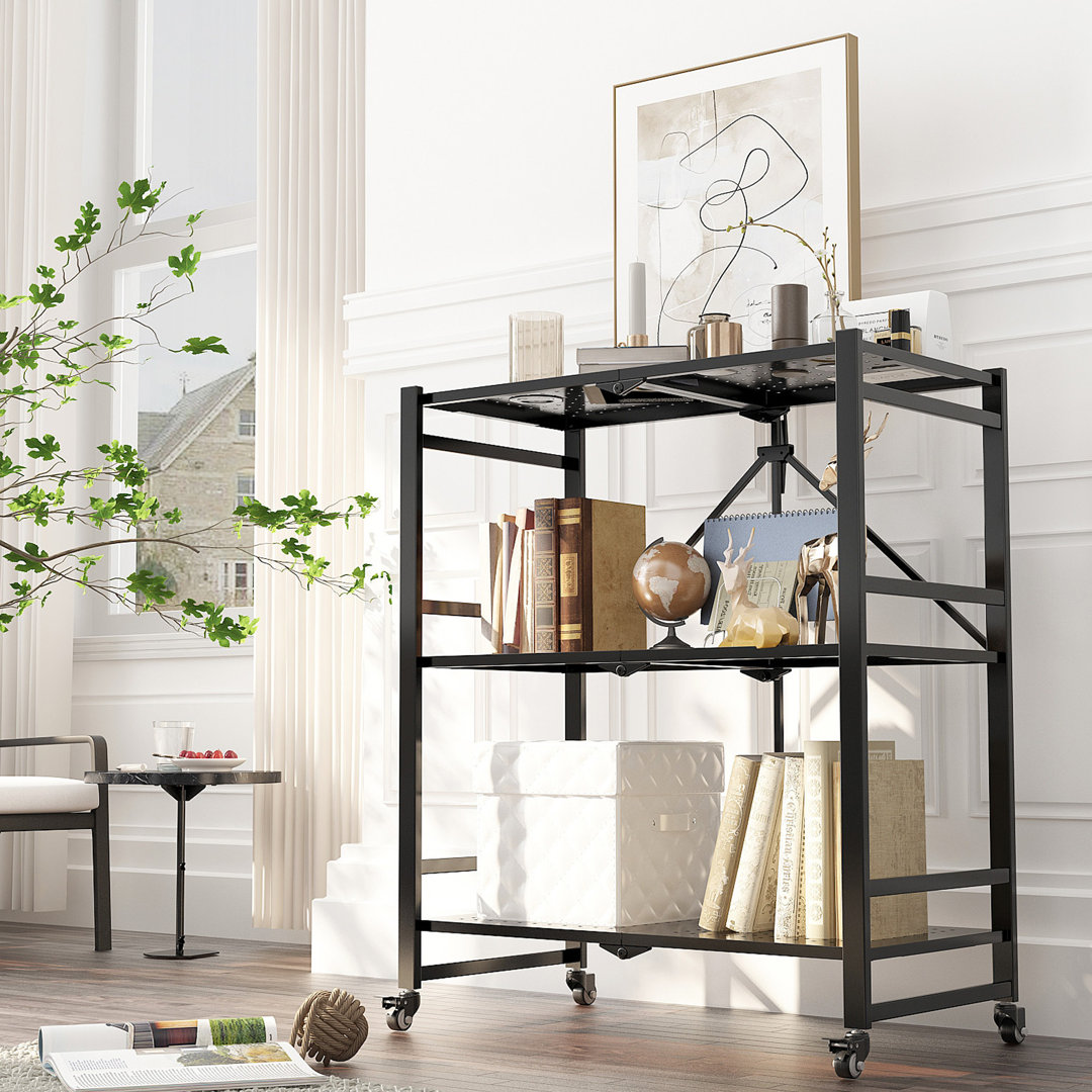 Novarayne 28.35'' W Metal Shelving Unit with Wheels Inbox Zero