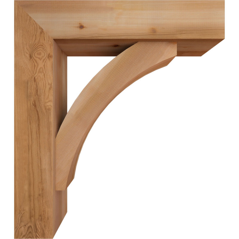 Thorton Block Bracket with Offset Brace, 34 x 30, 7 1/2"W Western Red Cedar (Smooth)