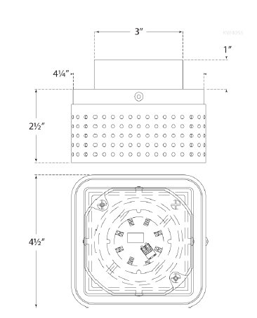 Kelly Wearstler Precision 4.5" Solitaire Flush Mount, Bronze